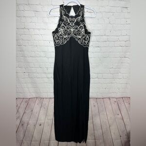 Vintage 90s Scott McClintock black sleeveless maxi dress sz 8, GUC‎